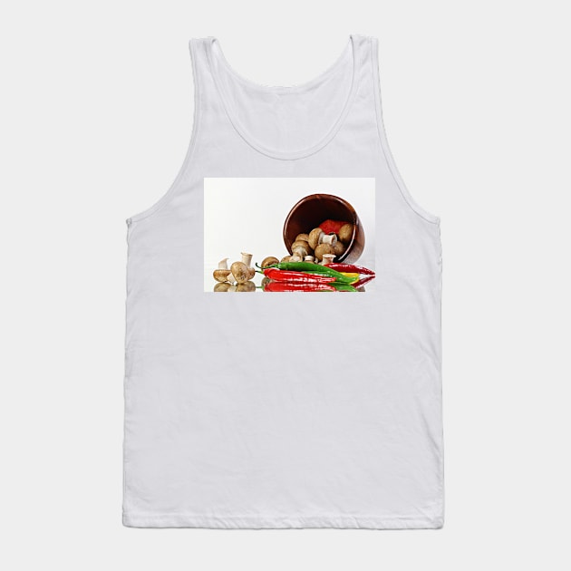 Peppers and Mushrooms Tank Top by ikshvaku